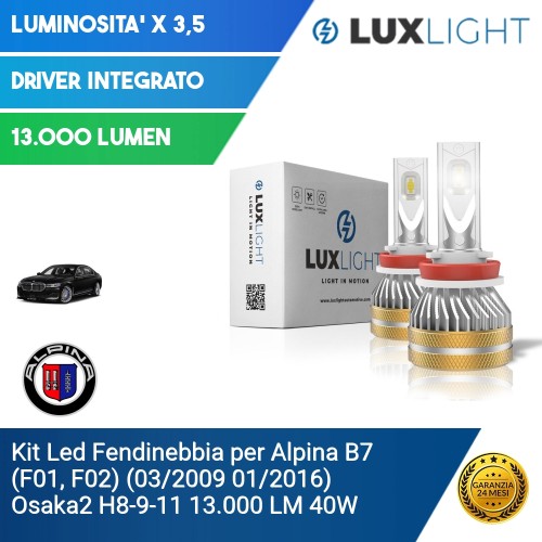 Kit Led Fendinebbia per Alpina B7 (F01, F02) (03/2009 01/2016) Osaka2 H8-9-11 13.000 LM 40W