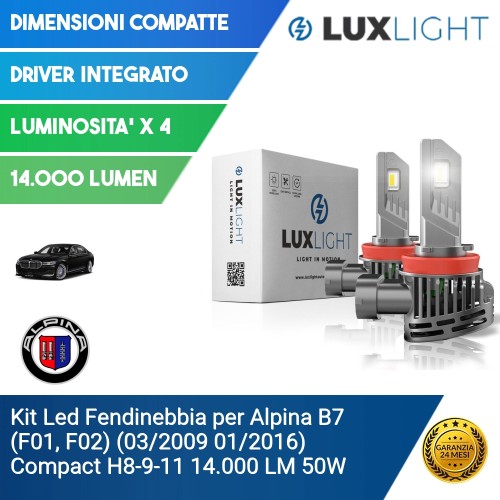 Kit Led Fendinebbia per Alpina B7 (F01, F02) (03/2009 01/2016) Compact H8-9-11 14.000 LM 50W