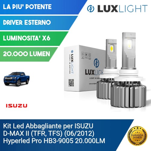 Kit Led Abbagliante per ISUZU D-MAX II (TFR, TFS) (06/2012) Hyperled Pro HB3-9005 20.000LM