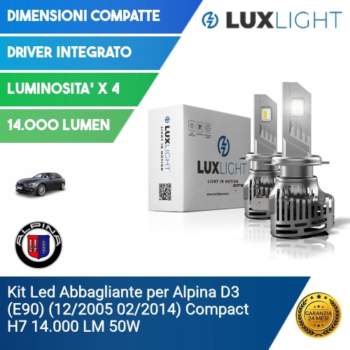 Kit Led Abbagliante per Alpina D3 (E90) (12/2005 02/2014) Compact H7 14.000 LM 50W