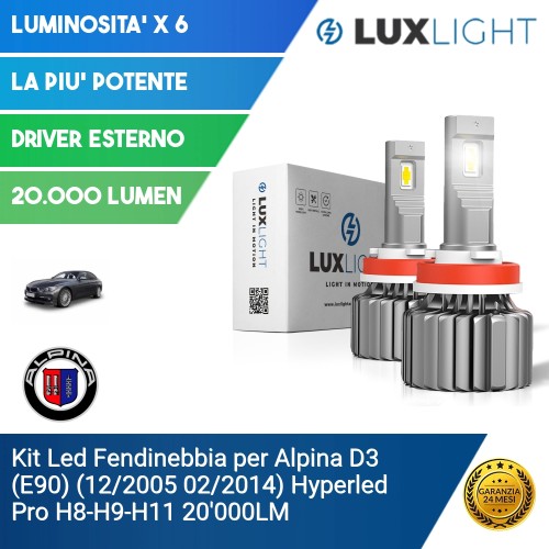 Kit Led Fendinebbia per Alpina D3 (E90) (12/2005 02/2014) Hyperled Pro H8-H9-H11 20'000LM