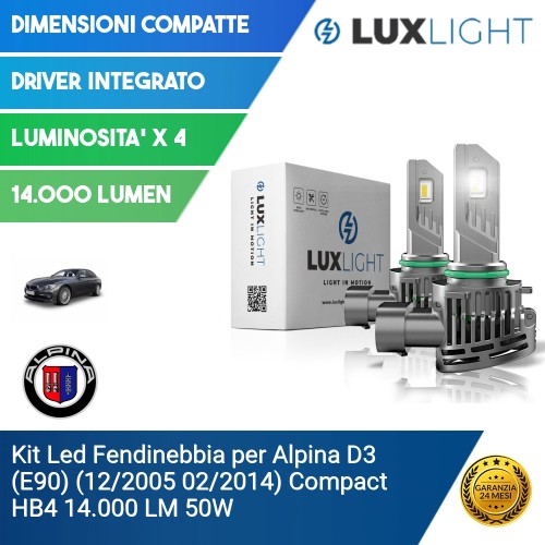 Kit Led Fendinebbia per Alpina D3 (E90) (12/2005 02/2014) Compact HB4 14.000 LM 50W