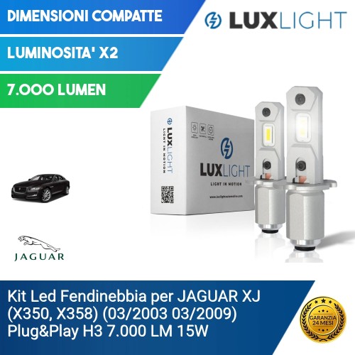 Kit Led Fendinebbia per JAGUAR XJ (X350, X358) (03/2003 03/2009) Plug&Play H3 7.000 LM 15W