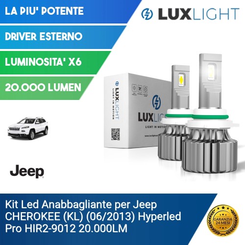 Kit Led Anabbagliante per Jeep CHEROKEE (KL) (06/2013) Hyperled Pro HIR2-9012 20.000LM