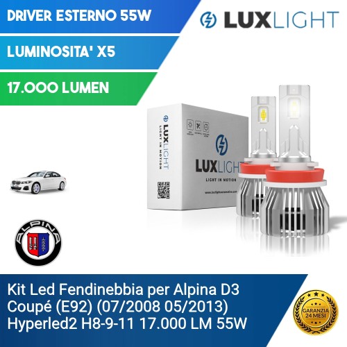 Kit Led Fendinebbia per Alpina D3 Coupé (E92) (07/2008 05/2013) Hyperled2 H8-9-11 17.000 LM 55W