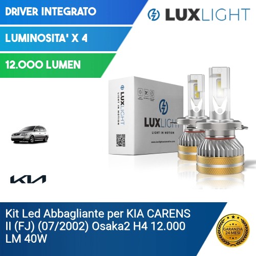 Kit Led Abbagliante per KIA CARENS II (FJ) (07/2002) Osaka2 H4 12.000 LM 40W