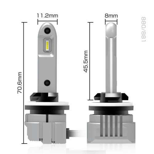 Kit Led Fendinebbia per KIA CARENS II (FJ) (07/2002) Plug&Play H27W-881 5000 LM