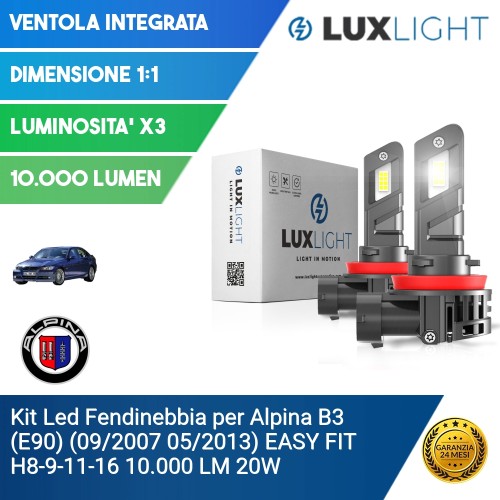 Kit Led Fendinebbia per Alpina B3 (E90) (09/2007 05/2013) EASY FIT H8-9-11-16 10.000 LM 20W