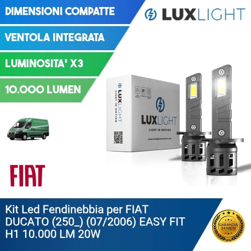 Kit Led Fendinebbia per FIAT DUCATO (250_) (07/2006) EASY FIT H1 10.000 LM 20W