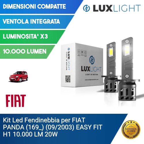 Kit Led Fendinebbia per FIAT PANDA (169_) (09/2003) EASY FIT H1 10.000 LM 20W