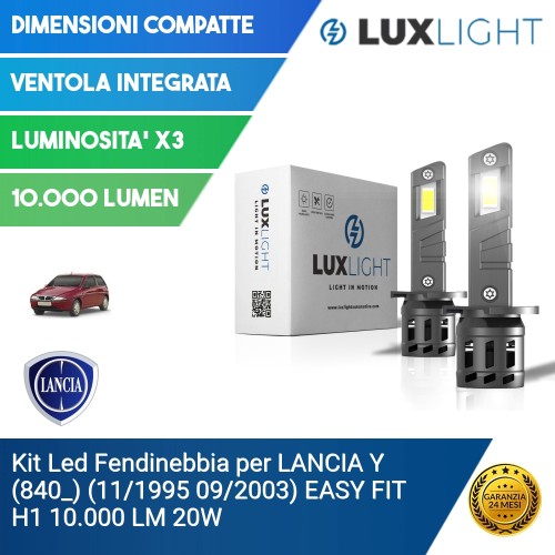 Kit Led Fendinebbia per LANCIA Y (840_) (11/1995 09/2003) EASY FIT H1 10.000 LM 20W