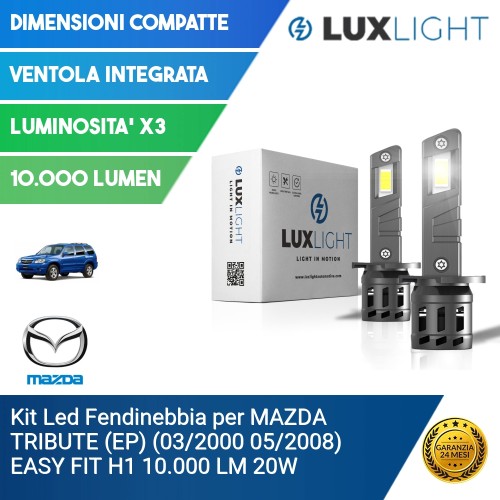 Kit Led Fendinebbia per MAZDA TRIBUTE (EP) (03/2000 05/2008) EASY FIT H1 10.000 LM 20W