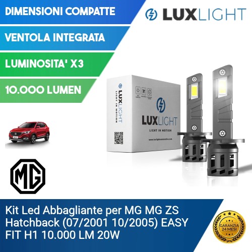 Kit Led Abbagliante per MG MG ZS Hatchback (07/2001 10/2005) EASY FIT H1 10.000 LM 20W