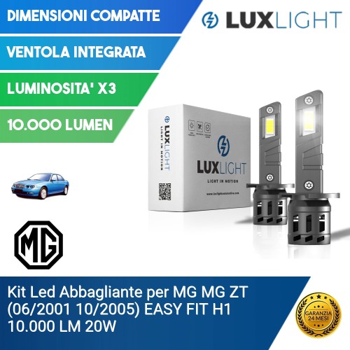 Kit Led Abbagliante per MG MG ZT (06/2001 10/2005) EASY FIT H1 10.000 LM 20W