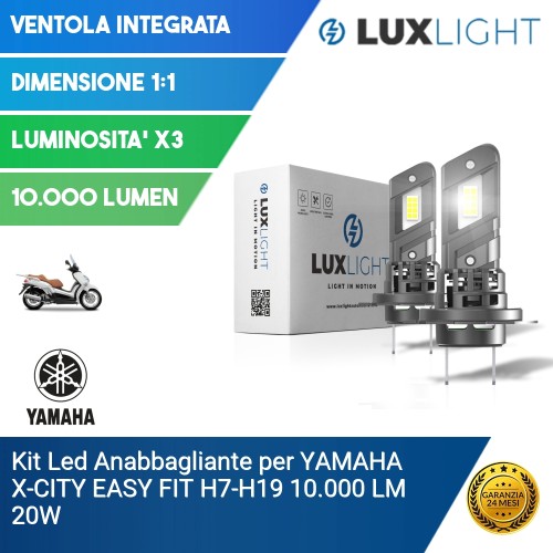 Kit Led Anabbagliante per YAMAHA X-CITY  EASY FIT H7-H18 10.000 LM 20W