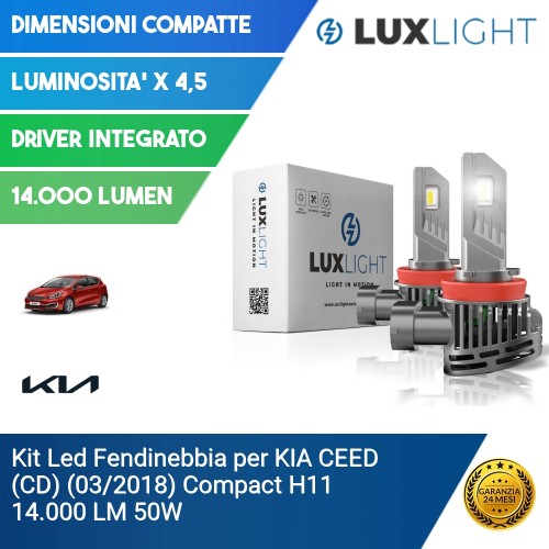 Kit Led Fendinebbia per KIA CEED (CD) (03/2018) Compact H11 14.000 LM 50W