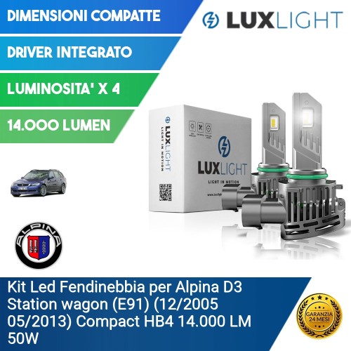 Kit Led Fendinebbia per Alpina D3 Station wagon (E91) (12/2005 05/2013) Compact HB4 14.000 LM 50W