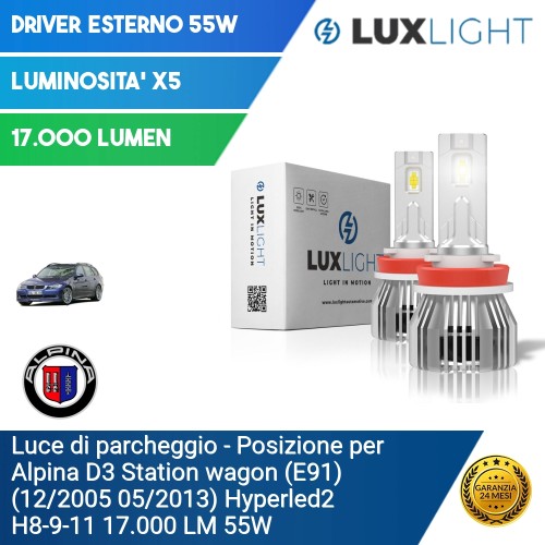 Luce di parcheggio - Posizione per Alpina D3 Station wagon (E91) (12/2005 05/2013) Hyperled2 H8-9-11 17.000 LM 55W