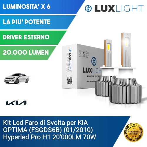 Kit Led Faro di Svolta per KIA OPTIMA (FSGDS6B) (01/2010) Hyperled Pro H1 20'000LM 70W