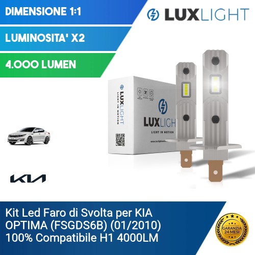 Kit Led Faro di Svolta per KIA OPTIMA (FSGDS6B) (01/2010) 100% Compatibile H1 4000LM