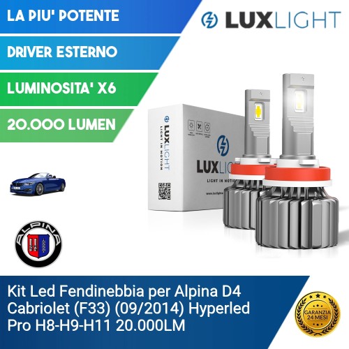 Kit Led Fendinebbia per Alpina D4 Cabriolet (F33) (09/2014) Hyperled Pro H8-H9-H11 20.000LM