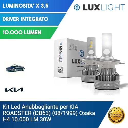 Kit Led Anabbagliante per KIA ROADSTER (DB63) (08/1999) Osaka H4 10.000 LM 30W