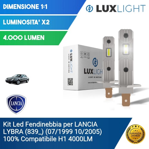 Kit Led Fendinebbia per LANCIA LYBRA (839_) (07/1999 10/2005) 100% Compatibile H1 4000LM