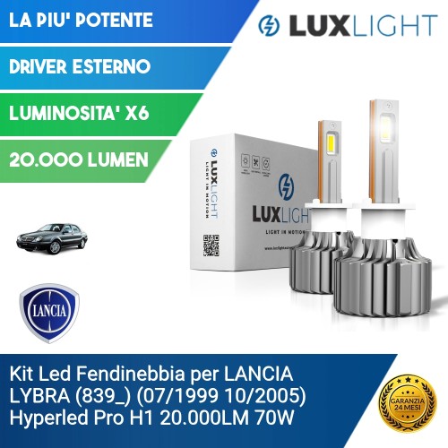 Kit Led Fendinebbia per LANCIA LYBRA (839_) (07/1999 10/2005) Hyperled Pro H1 20.000LM 70W