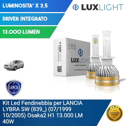 Kit Led Fendinebbia per LANCIA LYBRA SW (839_) (07/1999 10/2005) Osaka2 H1 13.000 LM 40W