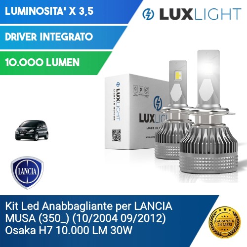 Kit Led Anabbagliante per LANCIA MUSA (350_) (10/2004 09/2012) Osaka H7 10.000 LM 30W