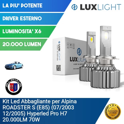 Kit Led Abbagliante per Alpina ROADSTER S (E85) (07/2003 12/2005) Hyperled Pro H7 20.000LM 70W