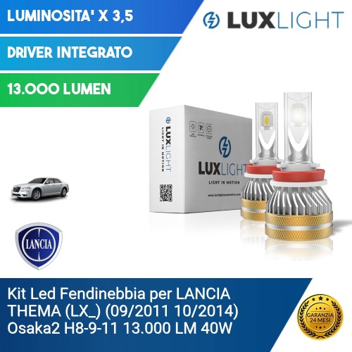 Kit Led Fendinebbia per LANCIA THEMA (LX_) (09/2011 10/2014) Osaka2 H8-9-11 13.000 LM 40W