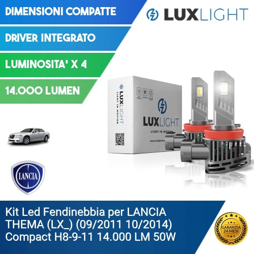 Kit Led Fendinebbia per LANCIA THEMA (LX_) (09/2011 10/2014) Compact H8-9-11 14.000 LM 50W