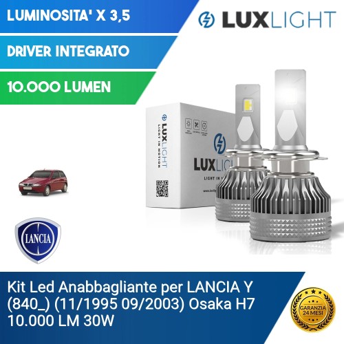 Kit Led Anabbagliante per LANCIA Y (840_) (11/1995 09/2003) Osaka H7 10.000 LM 30W