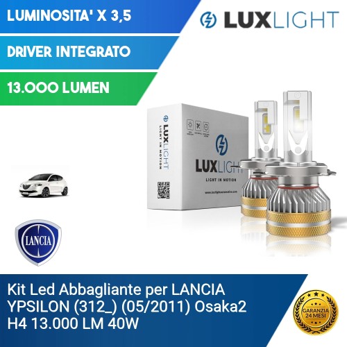 Kit Led Abbagliante per LANCIA YPSILON (312_) (05/2011) Osaka2 H4 13.000 LM 40W