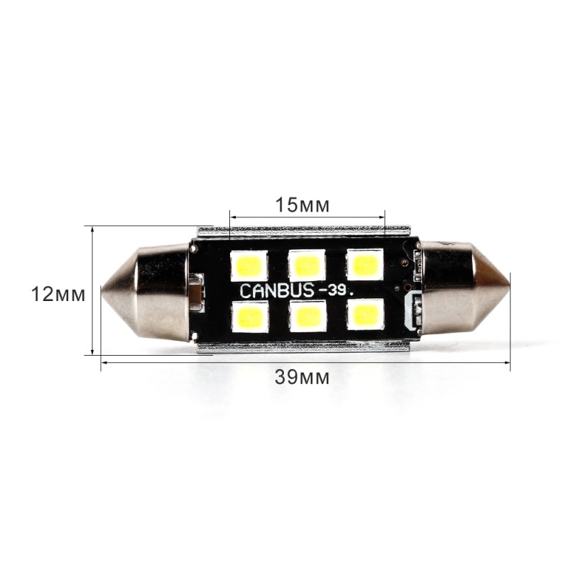 Luce Abitacolo per LAND ROVER DEFENDER Cabrio (L316) (08/1990 02/2016) Led Siluro 39x12 mm Plug&Play