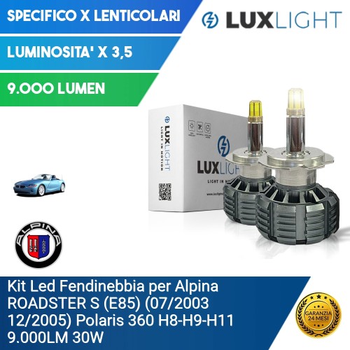 Kit Led Fendinebbia per Alpina ROADSTER S (E85) (07/2003 12/2005) Polaris 360 H8-H9-H11 9.000LM 30W