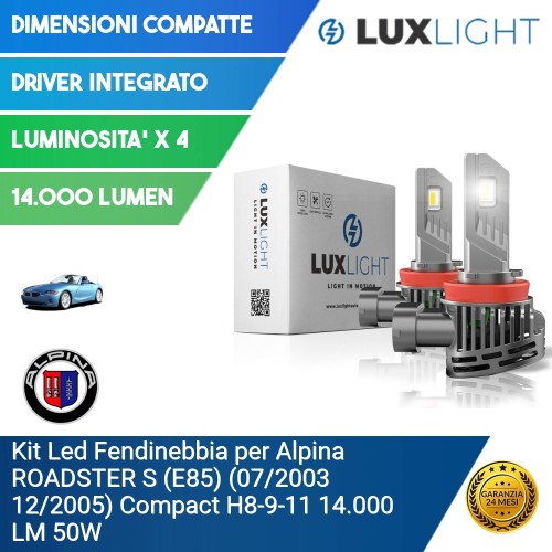 Kit Led Fendinebbia per Alpina ROADSTER S (E85) (07/2003 12/2005) Compact H8-9-11 14.000 LM 50W