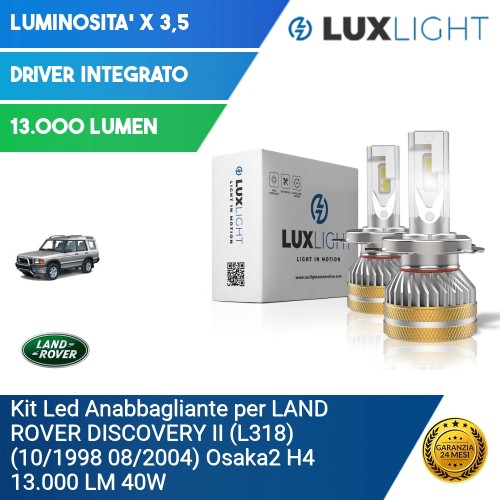 Kit Led Anabbagliante per LAND ROVER DISCOVERY II (L318) (10/1998 08/2004) Osaka2 H4 13.000 LM 40W