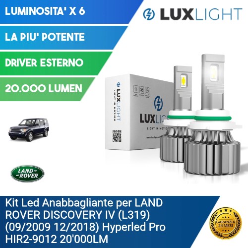 Kit Led Anabbagliante per LAND ROVER DISCOVERY IV (L319) (09/2009 12/2018) Hyperled Pro HIR2-9012 20'000LM