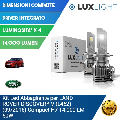 Kit Led Abbagliante per LAND ROVER DISCOVERY V (L462) (09/2016) Compact H7 14.000 LM 50W