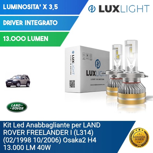 Kit Led Anabbagliante per LAND ROVER FREELANDER I (L314) (02/1998 10/2006) Osaka2 H4 13.000 LM 40W