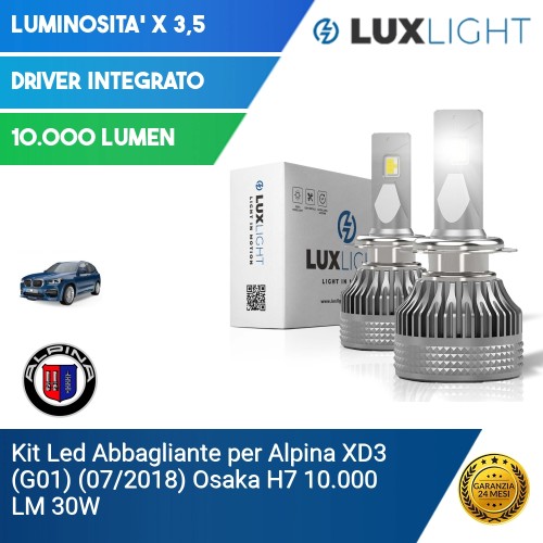 Kit Led Abbagliante per Alpina XD3 (G01) (07/2018) Osaka H7 10.000 LM 30W