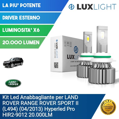 Kit Led Anabbagliante per LAND ROVER RANGE ROVER SPORT II (L494) (04/2013) Hyperled Pro HIR2-9012 20.000LM