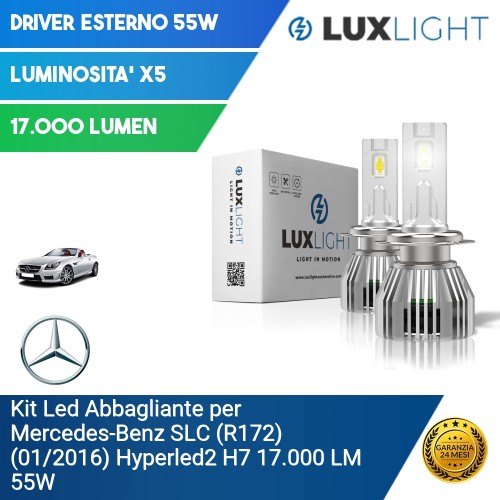 Kit Led Abbagliante per Mercedes-Benz SLC (R172) (01/2016) Hyperled2 H7 17.000 LM 55W