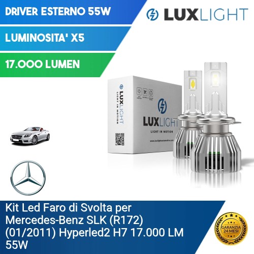 Kit Led Faro di Svolta per Mercedes-Benz SLK (R172) (01/2011) Hyperled2 H7 17.000 LM 55W