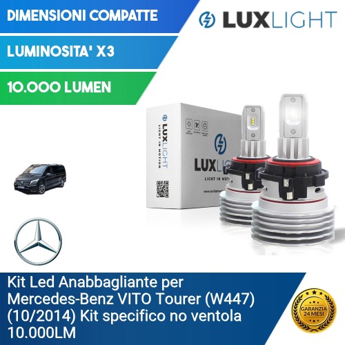 Kit Led Anabbagliante per Mercedes-Benz VITO Tourer (W447) (10/2014) Kit specifico no ventola 10.000LM