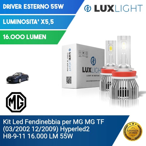 Kit Led Fendinebbia per MG MG TF (03/2002 12/2009) Hyperled2 H8-9-11 16.000 LM 55W