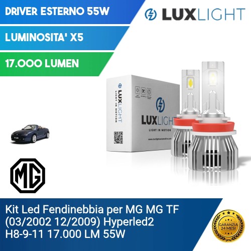 Kit Led Fendinebbia per MG MG TF (03/2002 12/2009) Hyperled2 H8-9-11 17.000 LM 55W