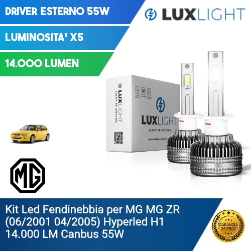 Kit Led Fendinebbia per MG MG ZR (06/2001 04/2005) Hyperled H1 14.000 LM Canbus 55W